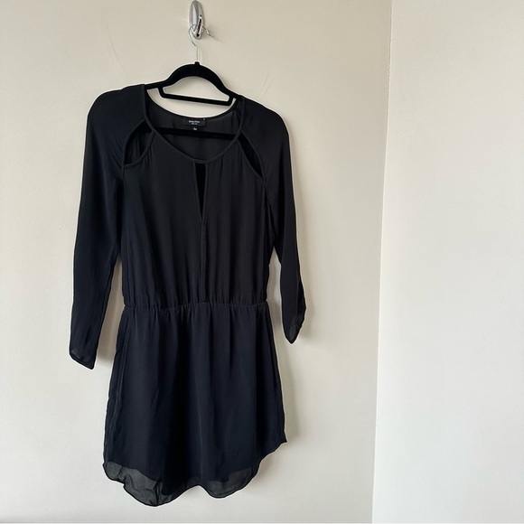 Babaton-100% Silk Cut Out Top Midi Dress (Size:Small) - Picture 3 of 9